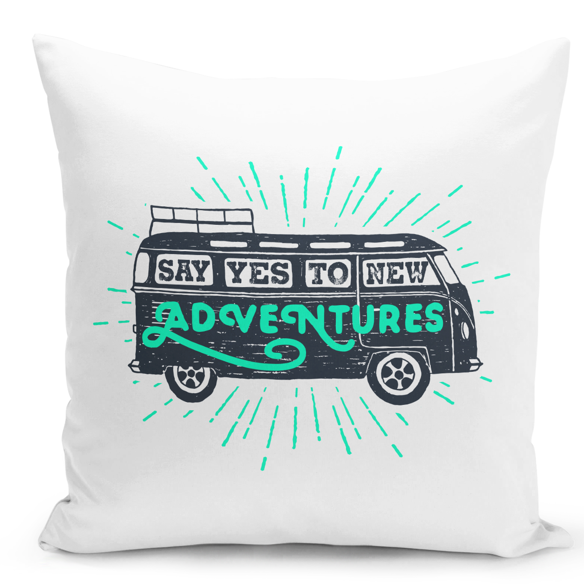 Throw Pillow Say Yes To New Adventures Rv Pillow White Home Decor ...