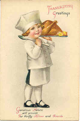 Thanksgiving Greetings, Artist Ellen Clapsaddle, Vintage Post Card ...