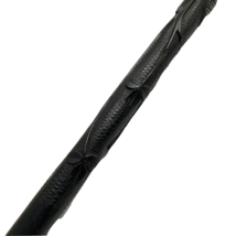 Black Clover Vine Carved Walking Stick Cane Smooth Top Grip 36&quot; Long - $84.14