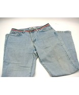Tommy Hilfiger Size 32 x 30 Womens Blue Jeans  Denim Flag Logo Waistband... - $20.31