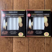 NEW 12 Luminessence Emergency Candles for Power Outage 60hr Burn White 5... - $15.57