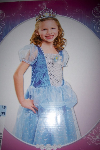 Disney Princess Cinderella Sparkle Dress Costume Dress Up Sz 4 6x New Blue Costumes 