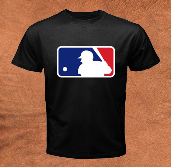 MLB Tee Logo Baseball Major League USA Man Black T-Shirt All size S-2X ...