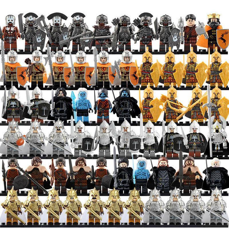 61Pcs Collection The Lord Of The Ring Walker Elf Guard Uruk-Hai Minifigures Toys