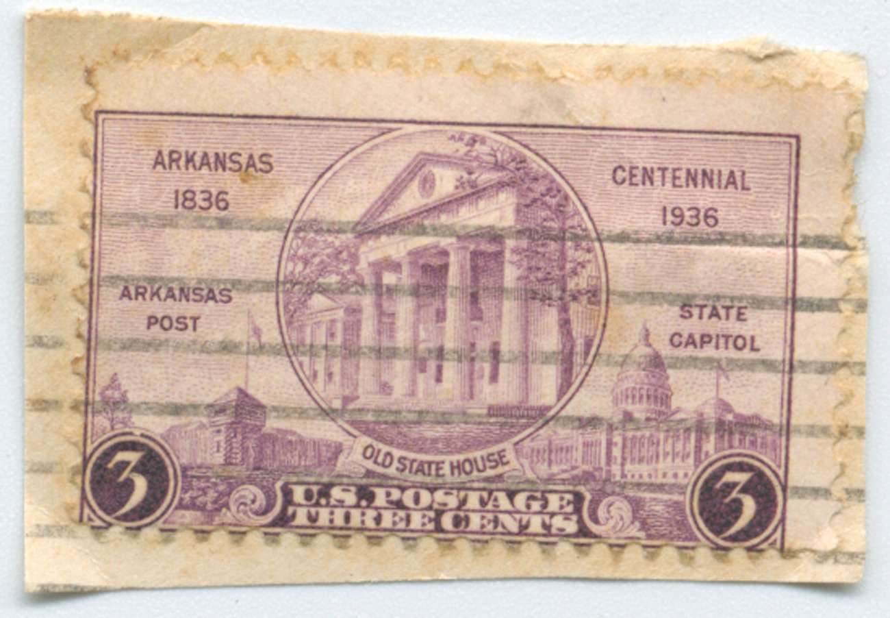 S20 3 Cent Arkansas Centennial Stamp Scott 782 Postage