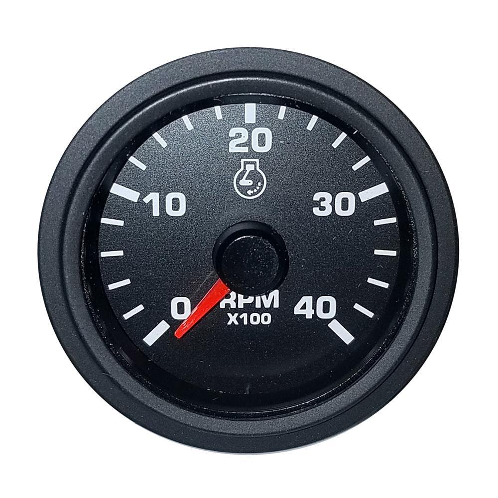 Faria 2 inch Tachometer Variable Frequency 4000 RPM Gauge Black