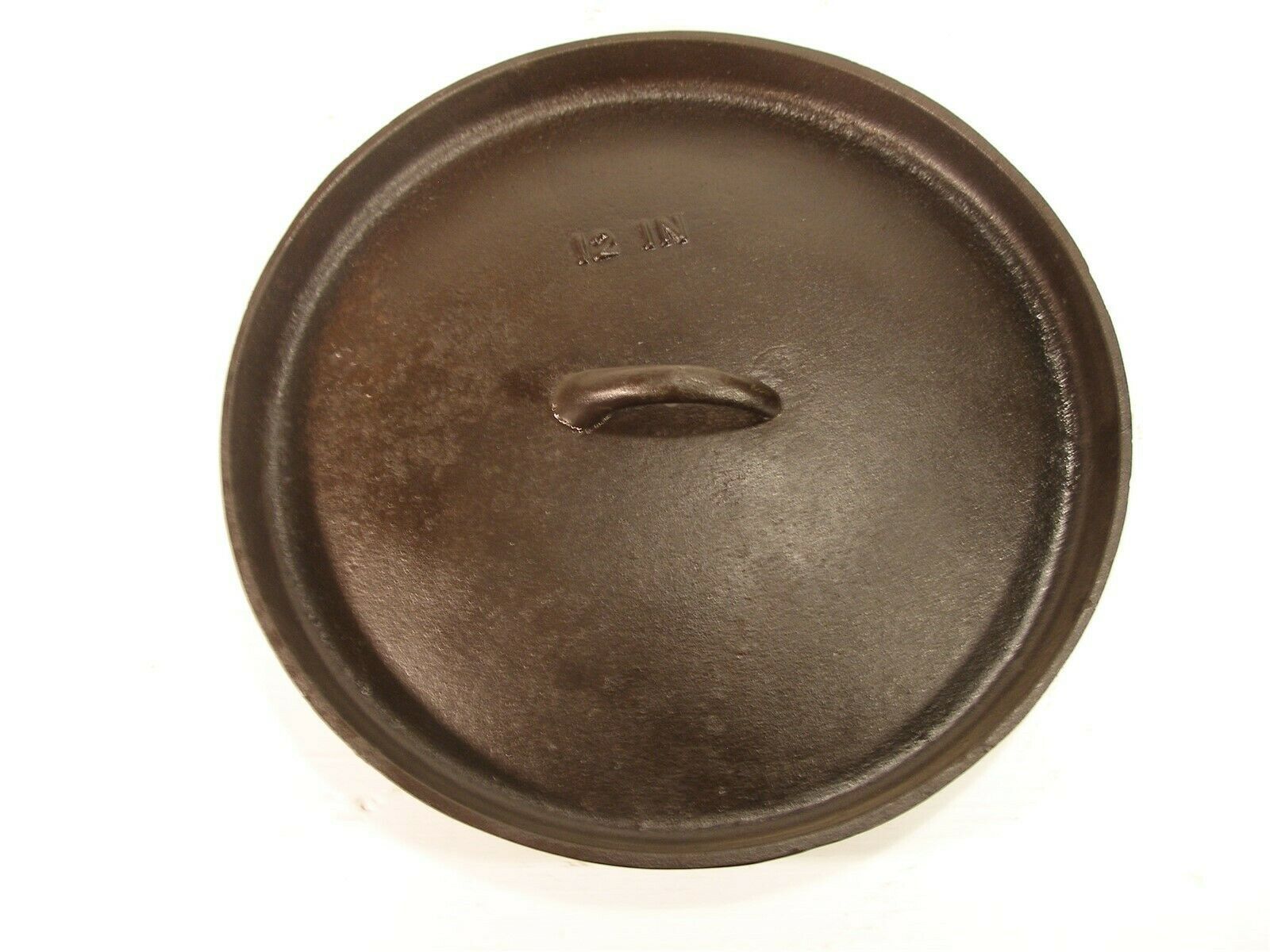 VINTAGE CAST IRON LODGE CAMP FIRE SKILLET FRYER DUTCH OVEN WARMING 12