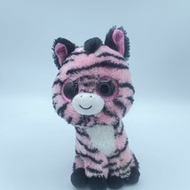 Beanie Boo Boos Zoey the Zebra Plush Pink Black 6" Ty 2014 - $15.47