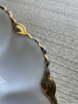 Vintage 50/60s Anchor Hocking Fire King 22kt gold trimmed Egg Platter image 3