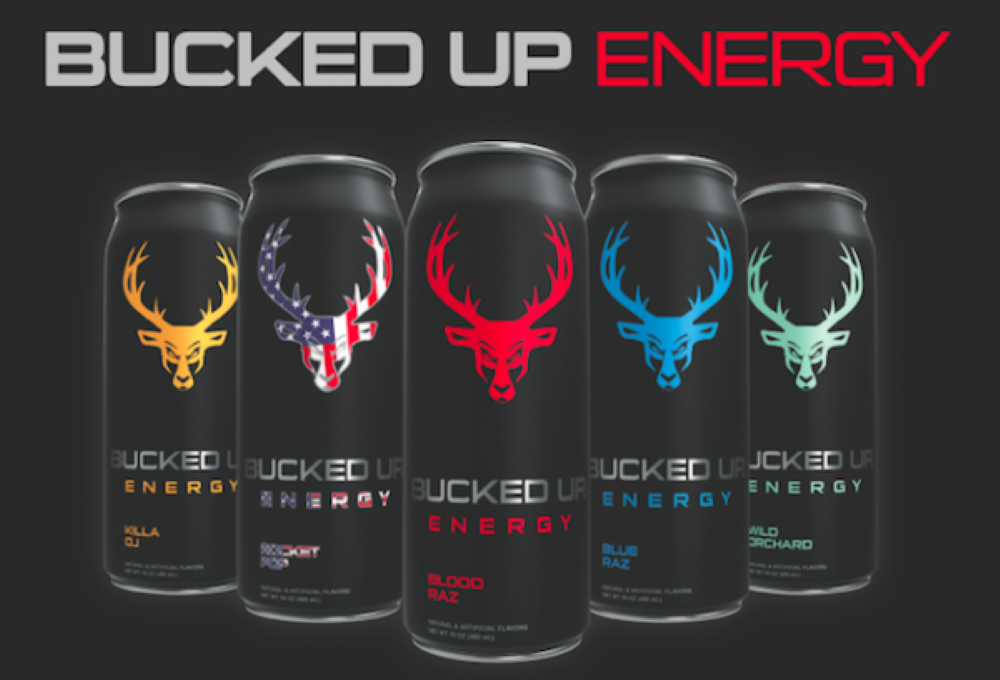 Bucked Up Energy Zero Sugar Energy Drink 16 ounce cans (Killa OJ, 6