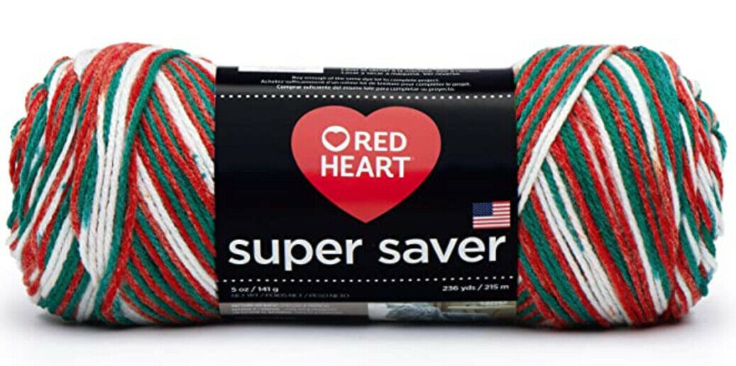 Red Heart Super Saver Jumbo Yarn 10 oz 482 Yards Mistletoe Yarn