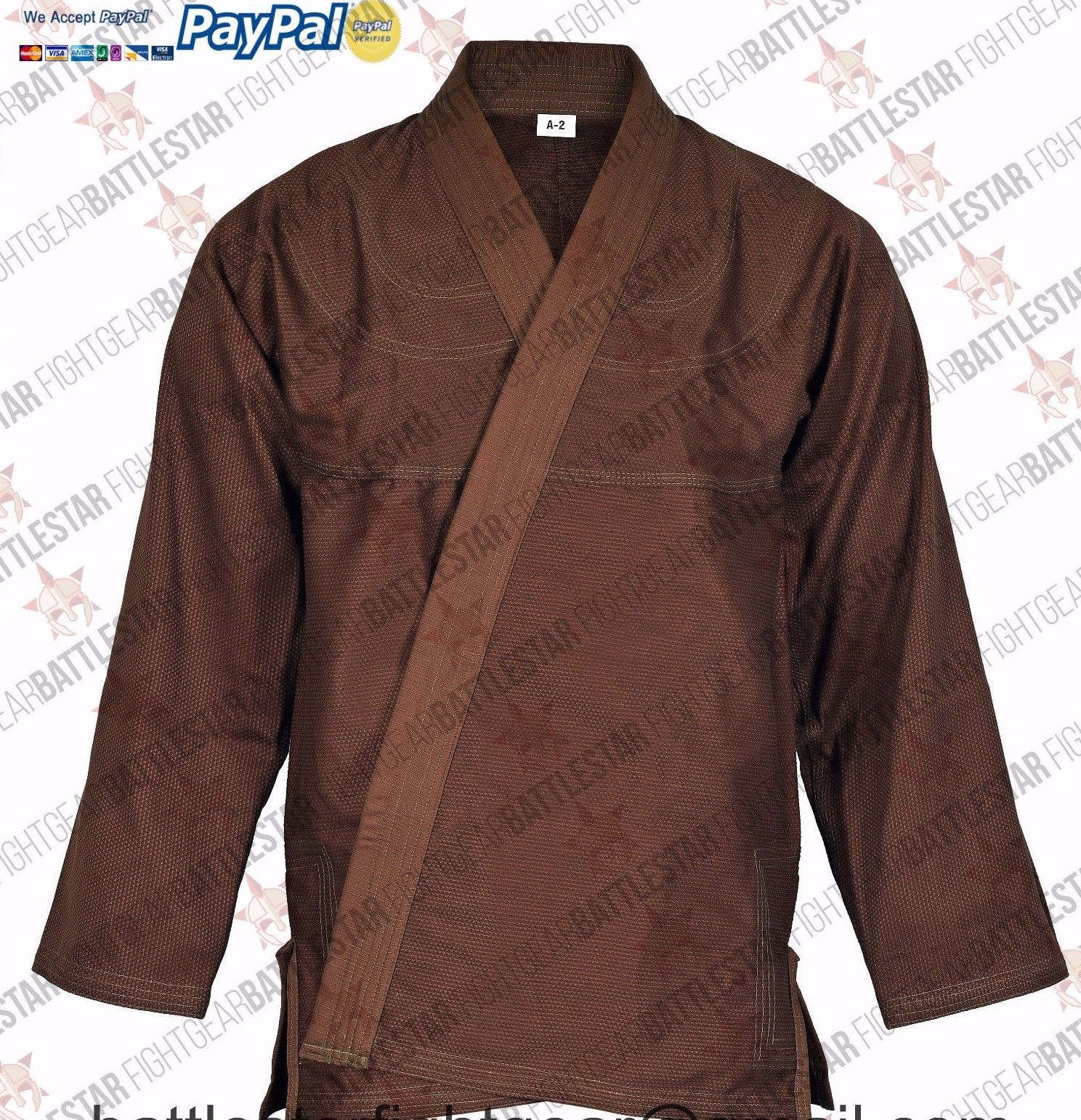 BROWN CUSTOM FIT BRAZILIAN JIU-JITSU GI// BJJ KIMONO FOR KIDS// FEMALE// WOMEN
