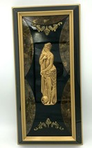 Greek Roman Goddess Women Decor Framed Wall Hanging Golden Resin Plexigl... - $58.99