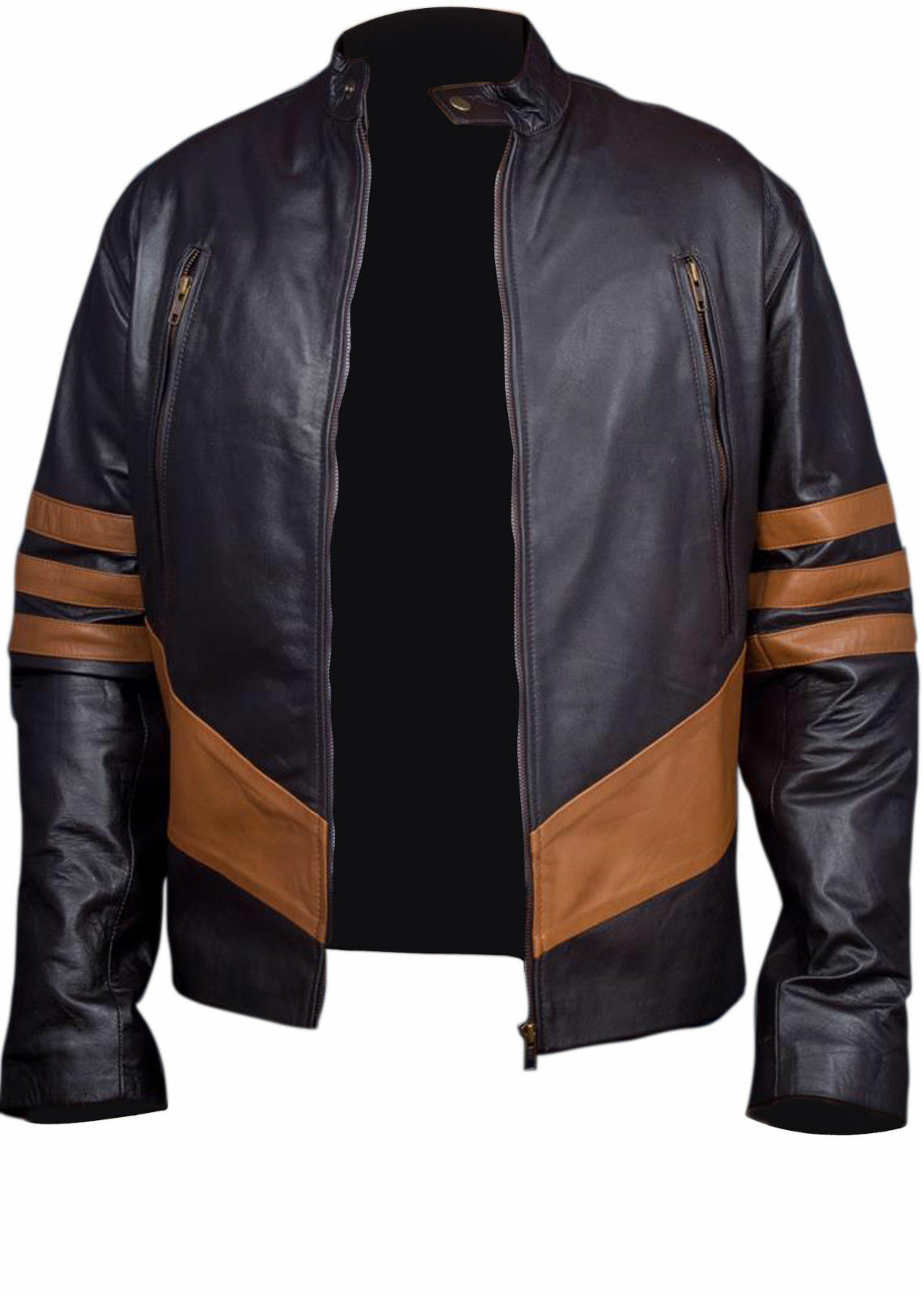 X-MEN WOLVERINE LOGANS XO MOTORCYCLE VINTAGE BIKER STYLE LEATHER JACKET ...