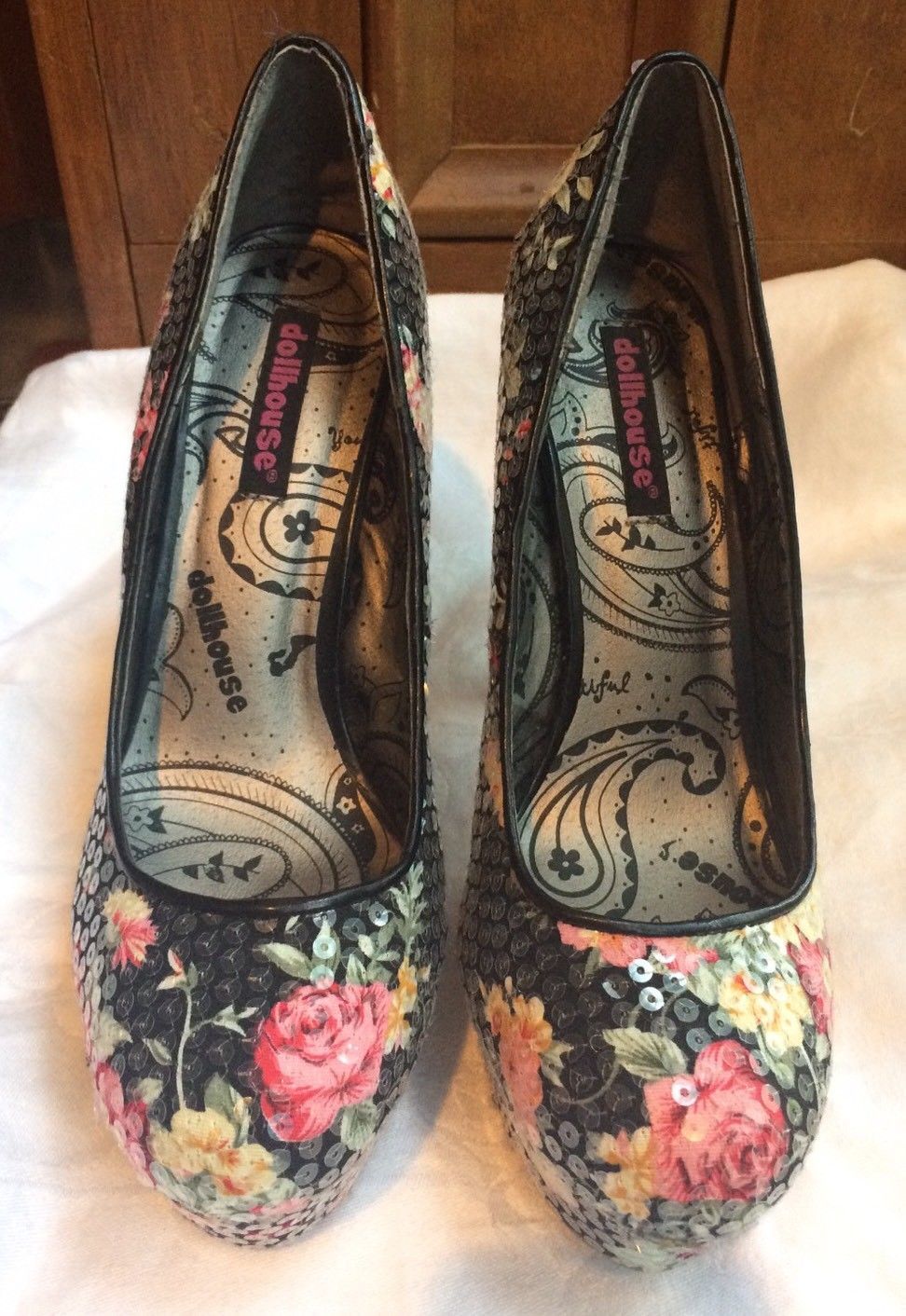 platform flower shoes