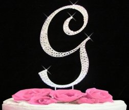Rhinestone Cake Topper Letter G by other - $13.10