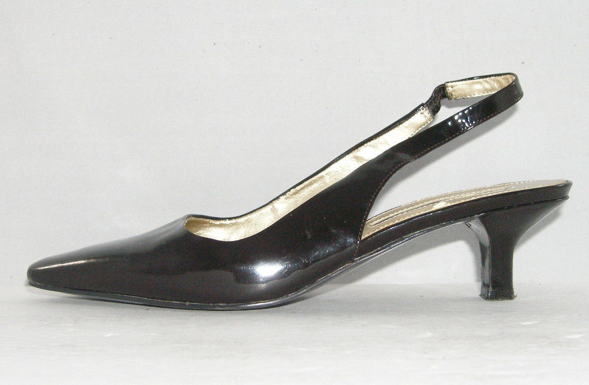 chocolate brown square toe heels