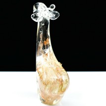 Dynasty Gallery Handmade Amber Swirl Giraffe Glow in the Dark Art Glass Figurine image 2