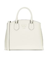 DKNY Noho-Large Leather Triple Compartment Satchel, White $298 - $105.00