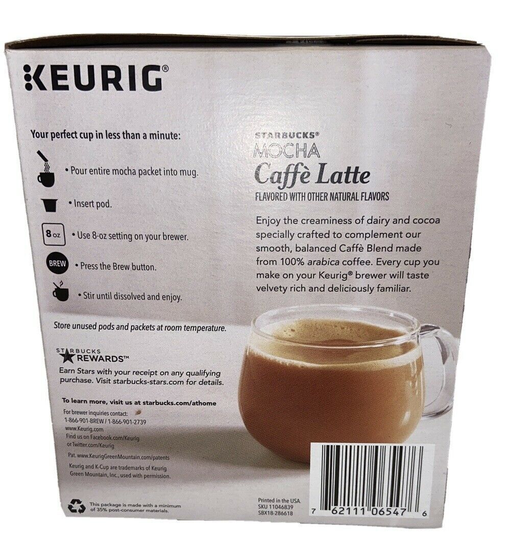 starbucks caffe latte k cups