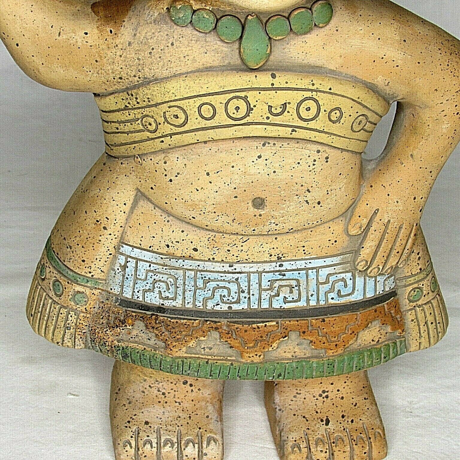 Aztec Inca Mayan Clay Terracotta Pottery Mexico Figurine Statue 14