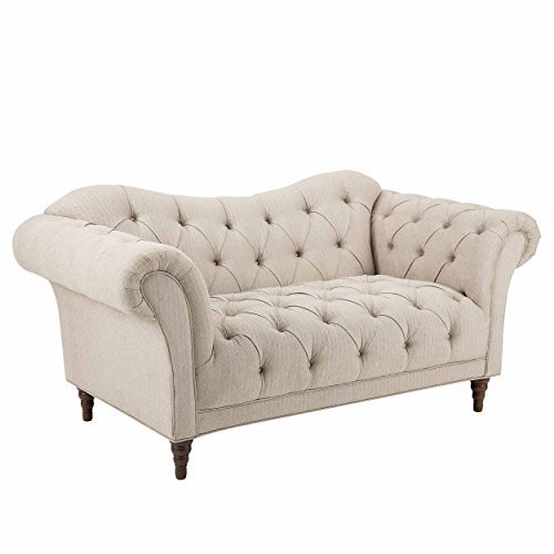 Homelegance St. 70" Claire Fabric Chesterfield Loveseat, Almond Brown - $1,456.19