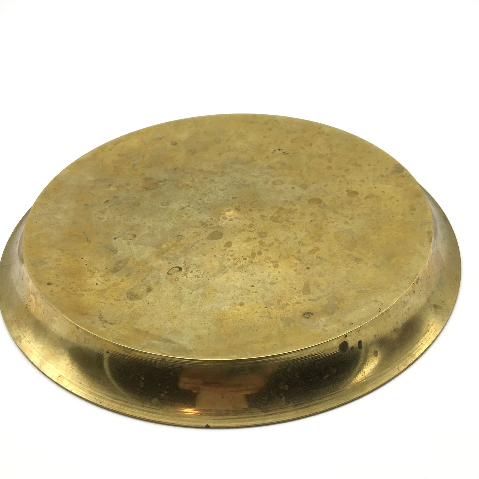 Handcrafted India Decorative Puja Pooja Aarti Brass Tray Peacock and