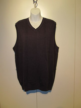 Van Heusen V-Neck Sweater Vest Sz Large Plum Marl Nw Ts - $24.95