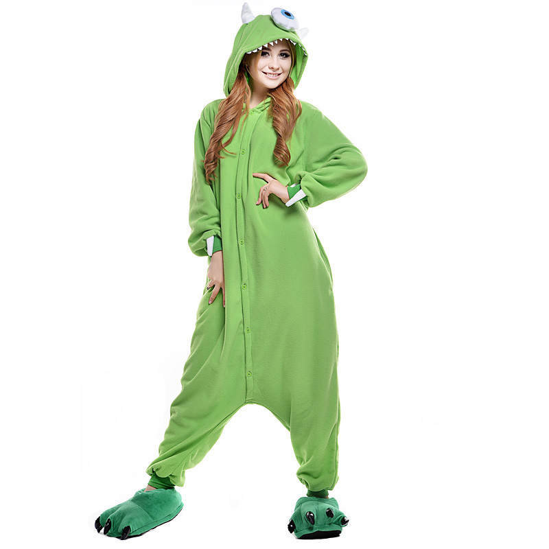 Adults' Kigurumi Pajamas OneEyed Monster Onesie Pajamas Polar Fleece