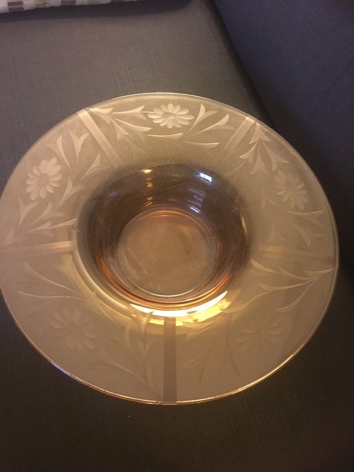 Primary image for Large Vintage Pink Depression Glass Pedestal Bowl or Compote