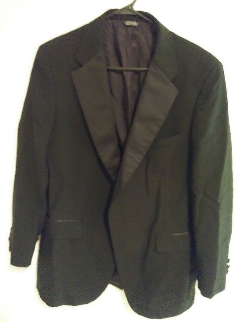 Marshall Field & Co Tuxedo Suit Jacket Coat Mens Black 44L - Suits