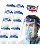 SAFETY FACE SHIELD CLEAR 10 PC PROOF ANTI FOG PROTECTOR WORK INDUSTRY FU... - $29.69