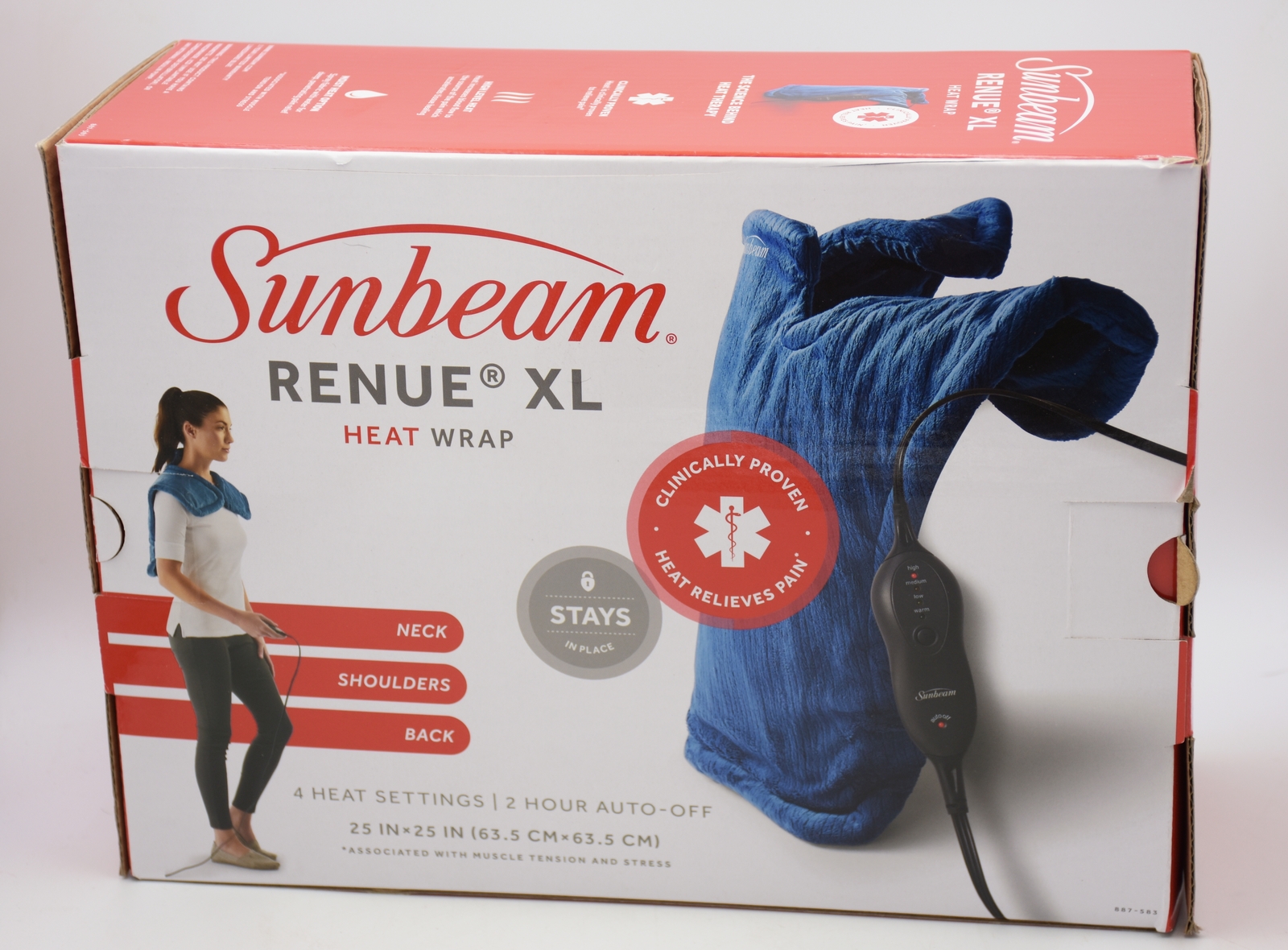 Subeam Renue XL Heat Wrap 25 in. x 25 in. Heating Pad Other Natural