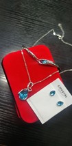 Angel Tears Austrian Crystal Necklace & Bangle & Earring Set Jewelry Women Set  image 2