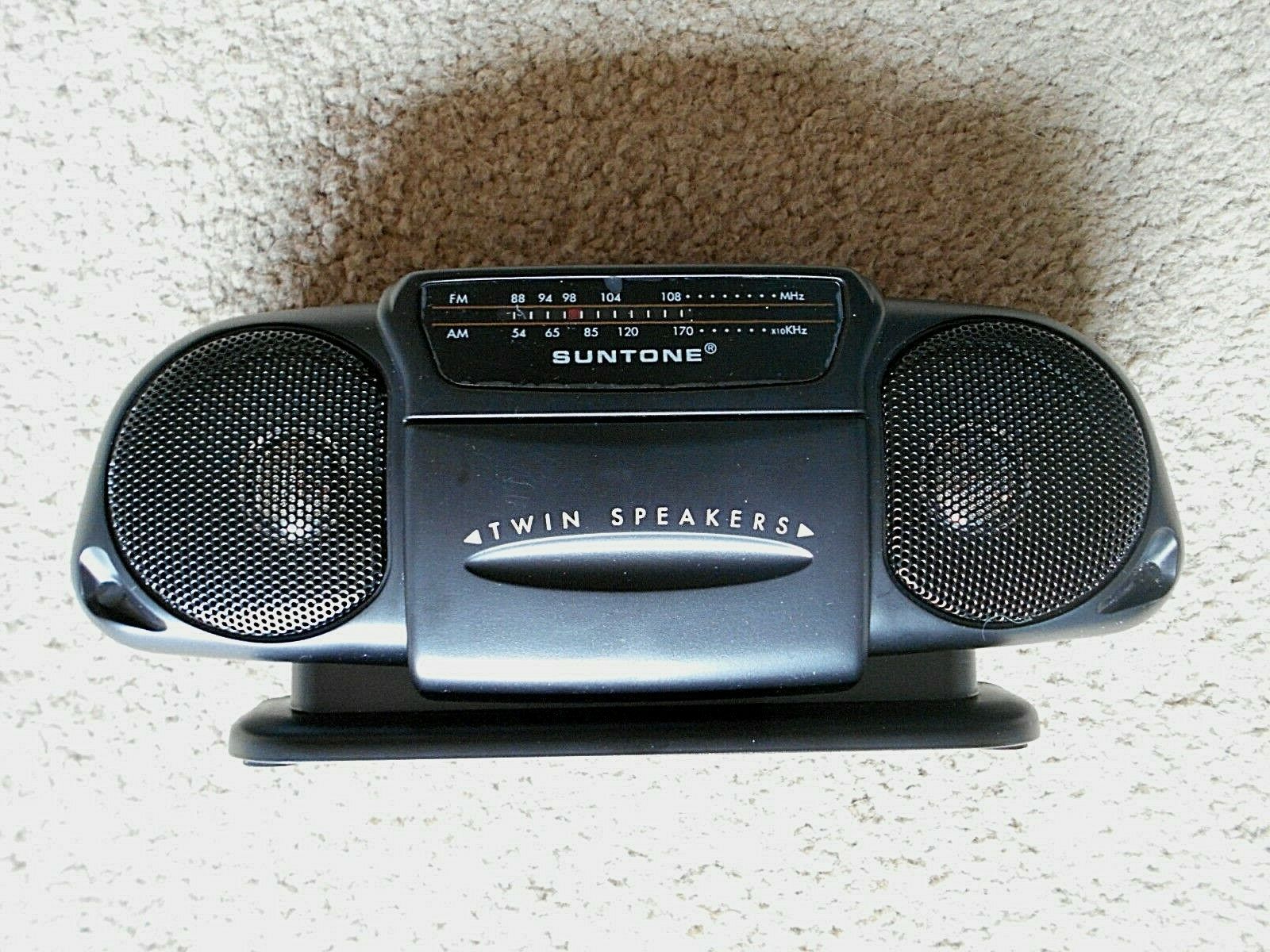 Suntone Twin Speaker AM/FM Model RR2500 Boom Box Radio w/carrying ...