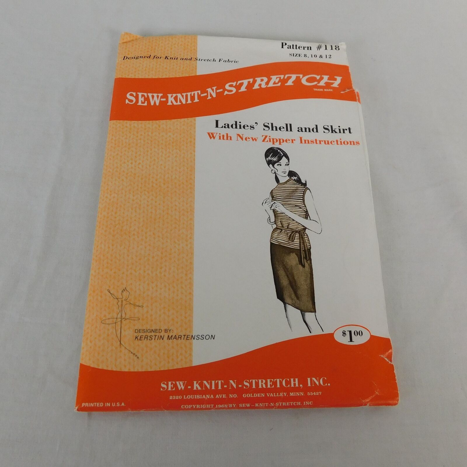 Sew-Knit-N-Stretch Sewing Pattern 118 Ladies Shell Skirt Sizes 8-12 CUT Size 12 - $5.00