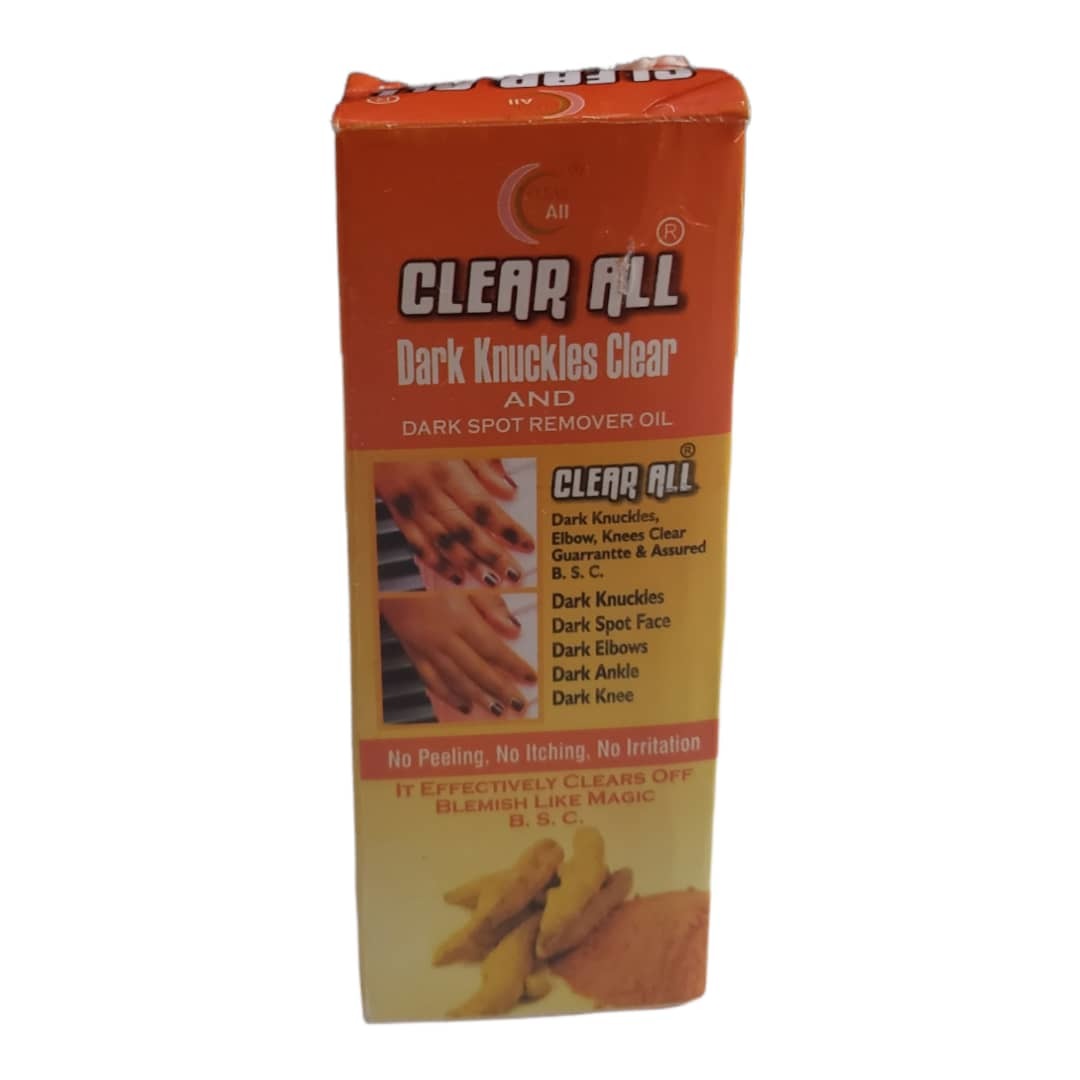 clear all dark knuckles clear and dark spots remover oil