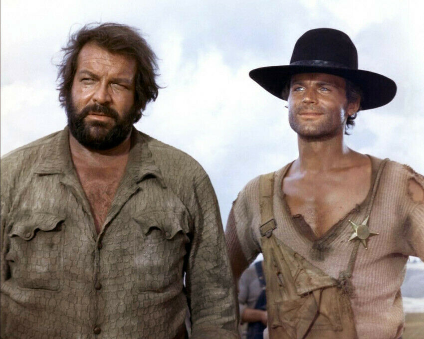 TERENCE HILL BUD SPENCER ICONIC WESTERN THEY CALL ME TRINITY 8X10 PHOTOGRAPH