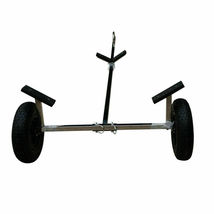 Stainless Steel Boat Launching Trailer Wheels Hand Dolly Small Inflatable Boat image 3