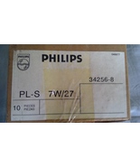 Philips 34256-8 7W/27 PL-S lamp bulb BOX of 10 - $32.98