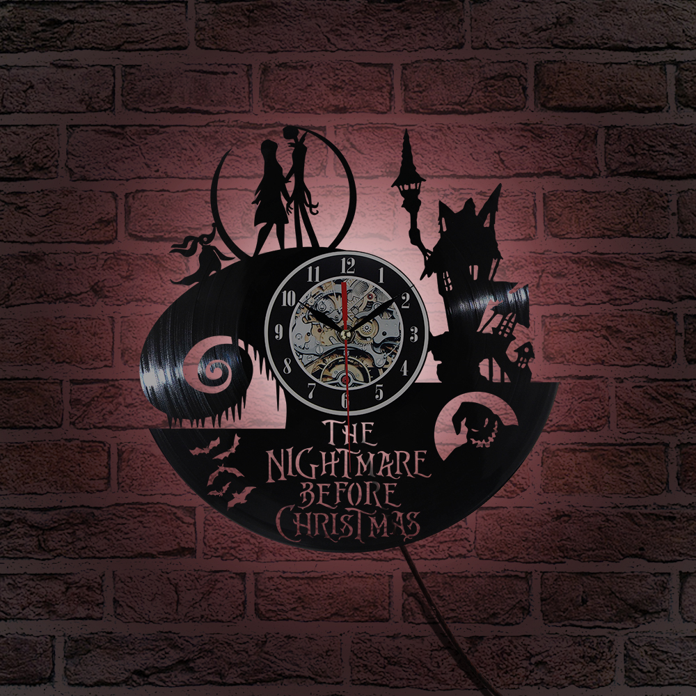 Nightmare Before Christmas Clock Best Black Wall Clock - Decorative