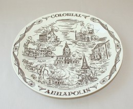 Colonial Annapolis Maryland Collector Plate Vernon Kilns Houses Sites Montecito - $9.85