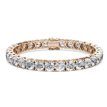 30 Ct Created Diamond 14K Rose Gold Over Sterling Silver Tennis Bracelet 8" - $137.61