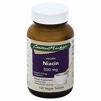 Primary image for Central Market Vegan Niacin 500mg Tablets 100 ct