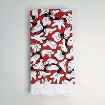 Disney Mickey Mouse Hands Kitchen Towels 2 Pack White Red 16" x 26" 100% Cotton  - $18.99