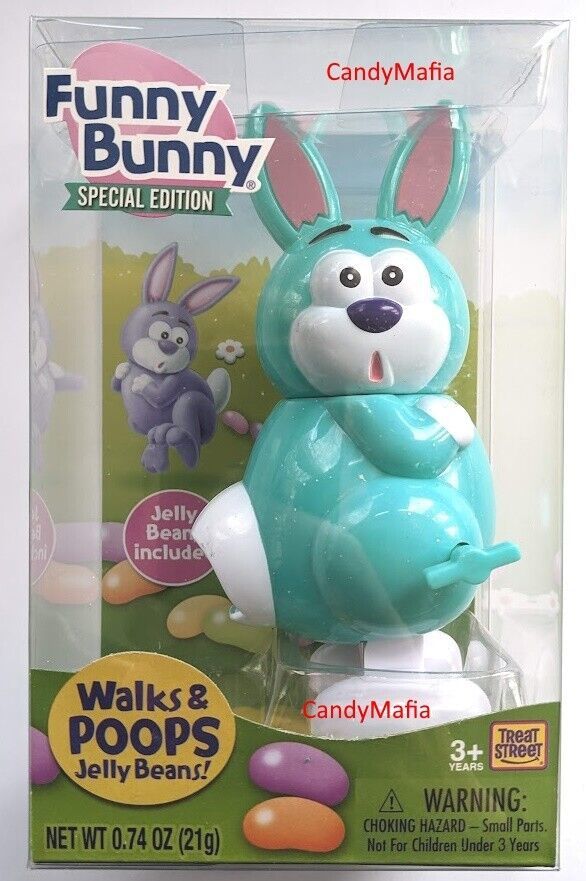 Pooping Easter Bunny Jelly Bean Walking Dispenser Easter Basket Candy