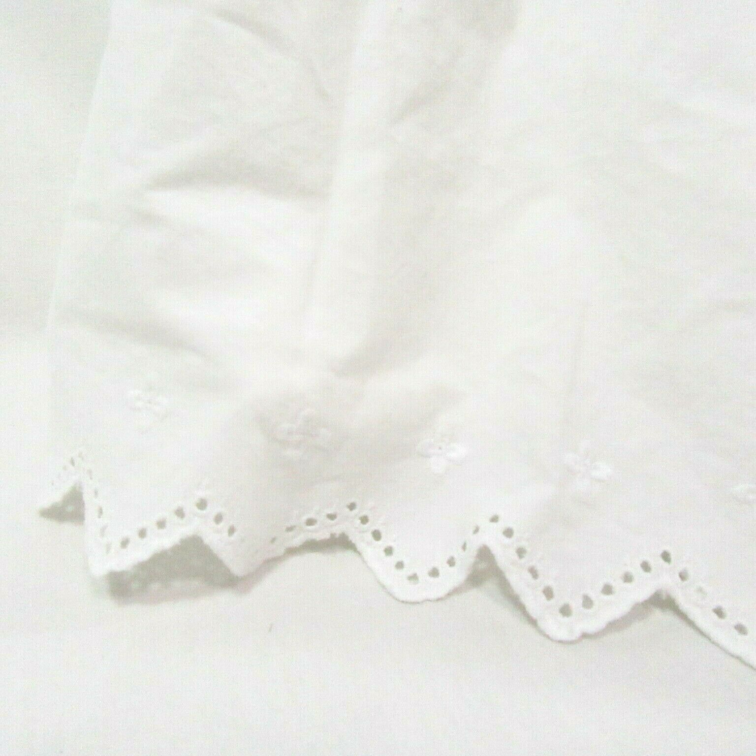 Ralph Lauren Embroidered Lauren Lace White Eyelet Scallop King Bed