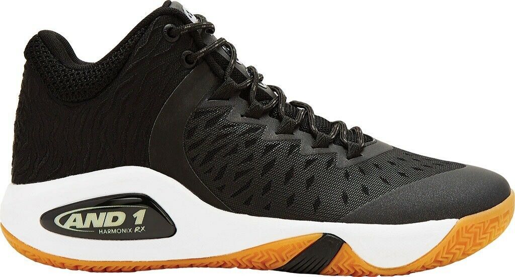 AND1 Attack Mid Basketball Shoe (Men’s) in Black/Junebug/Gum - NEW ...