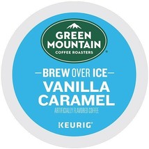 GREEN MOUNTAIN VANILLA CARAMEL BREW OVER ICE COFFEE 12 CT K-CUPS - $9.42