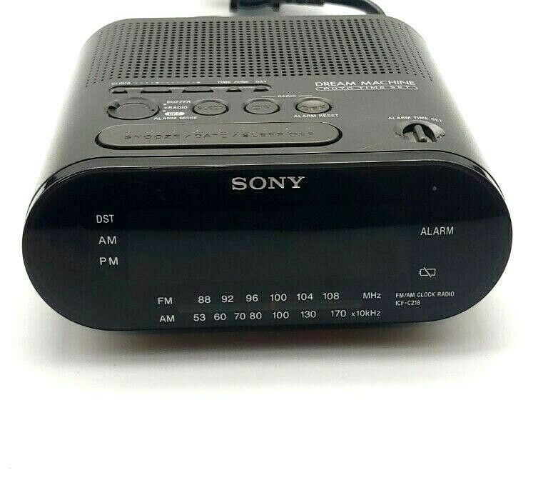 Vintage Sony Dream Machine Clock Radio Black ICFC218 Alarm Clocks & Clock Radios